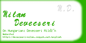 milan devecseri business card